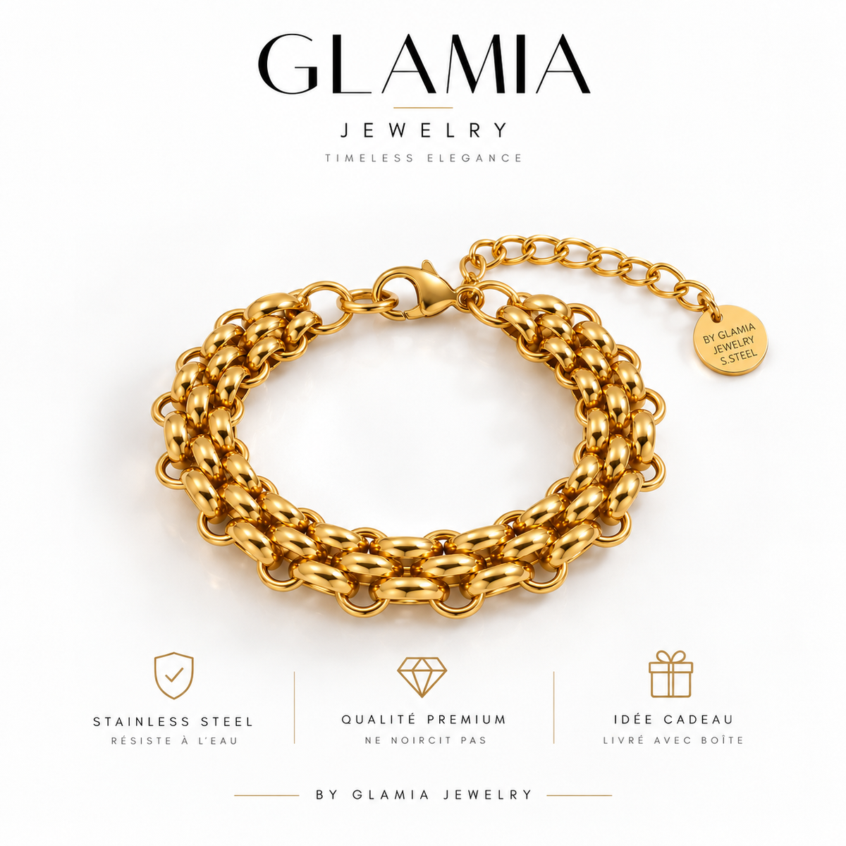 Bracelet bulma doré