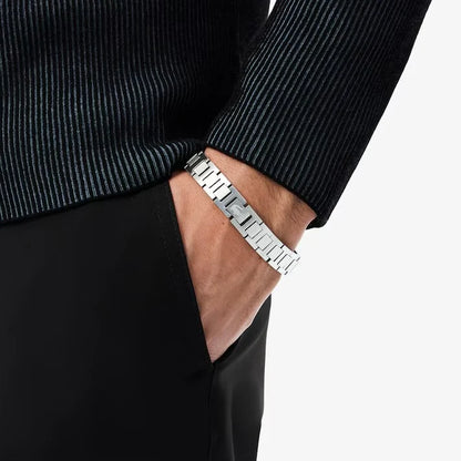 BRACELET LACOSTEE ARGENTÉ ( BOITE )