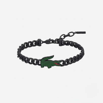 Gourmette Lacostee noir ( boite )