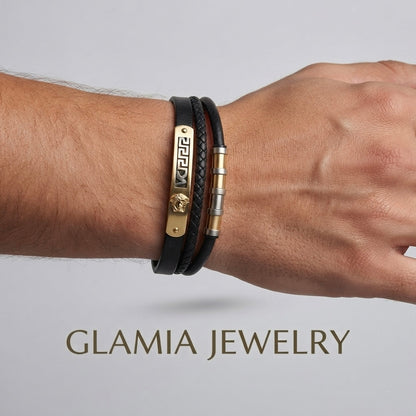 BRACELET VERSACEE SEMI CUIR 2EME MODÈLE