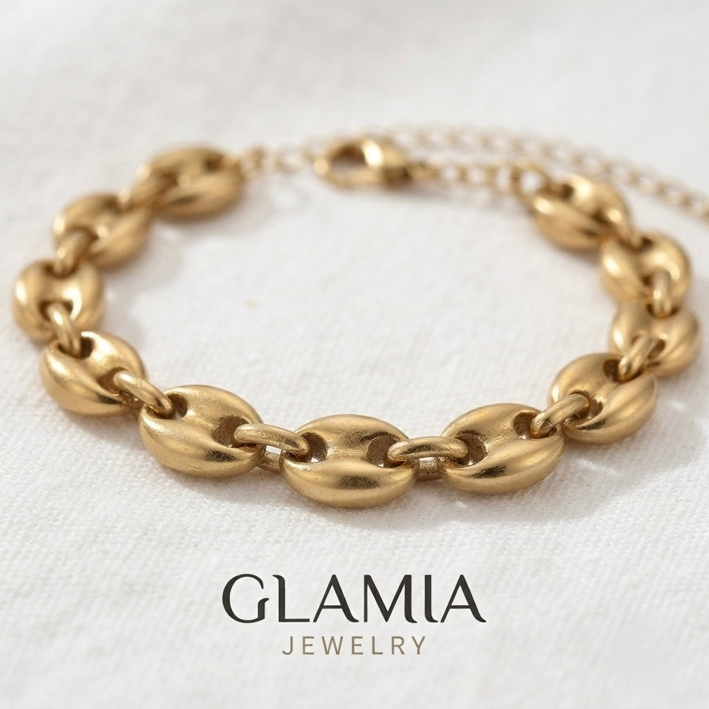 BRACELET GRAIN CAFÉ GROS