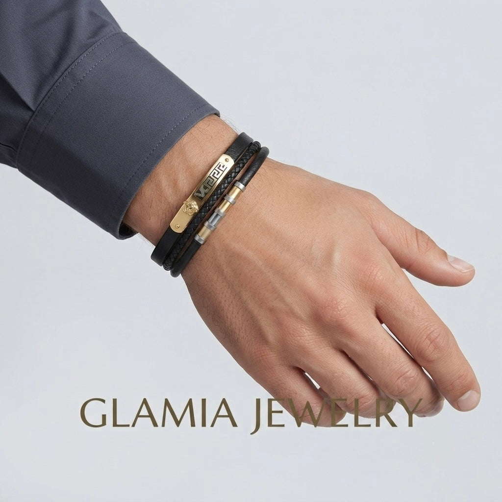 BRACELET VERSACEE SEMI CUIR 2EME MODÈLE