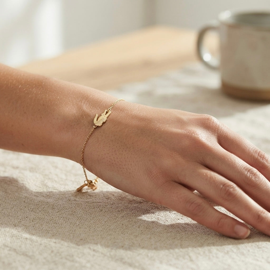 Bracelet Lacoste femme dore (boite)