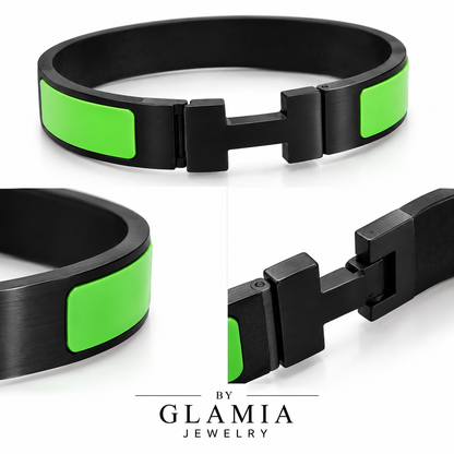 BRACELET HERMESS VERT ( BOITE )