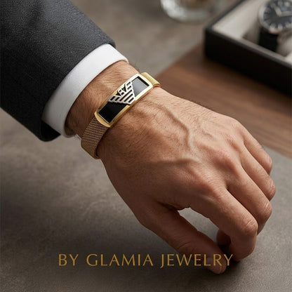 Bracelet armanii dore noir (standard)