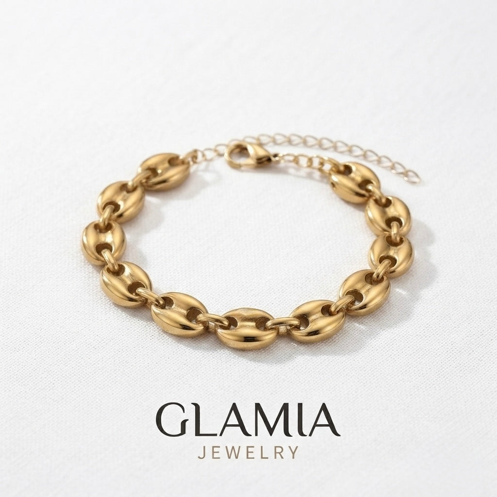 BRACELET GRAIN CAFÉ GROS