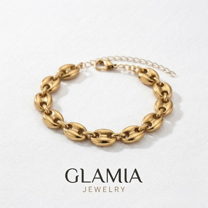 BRACELET GRAIN CAFÉ GROS