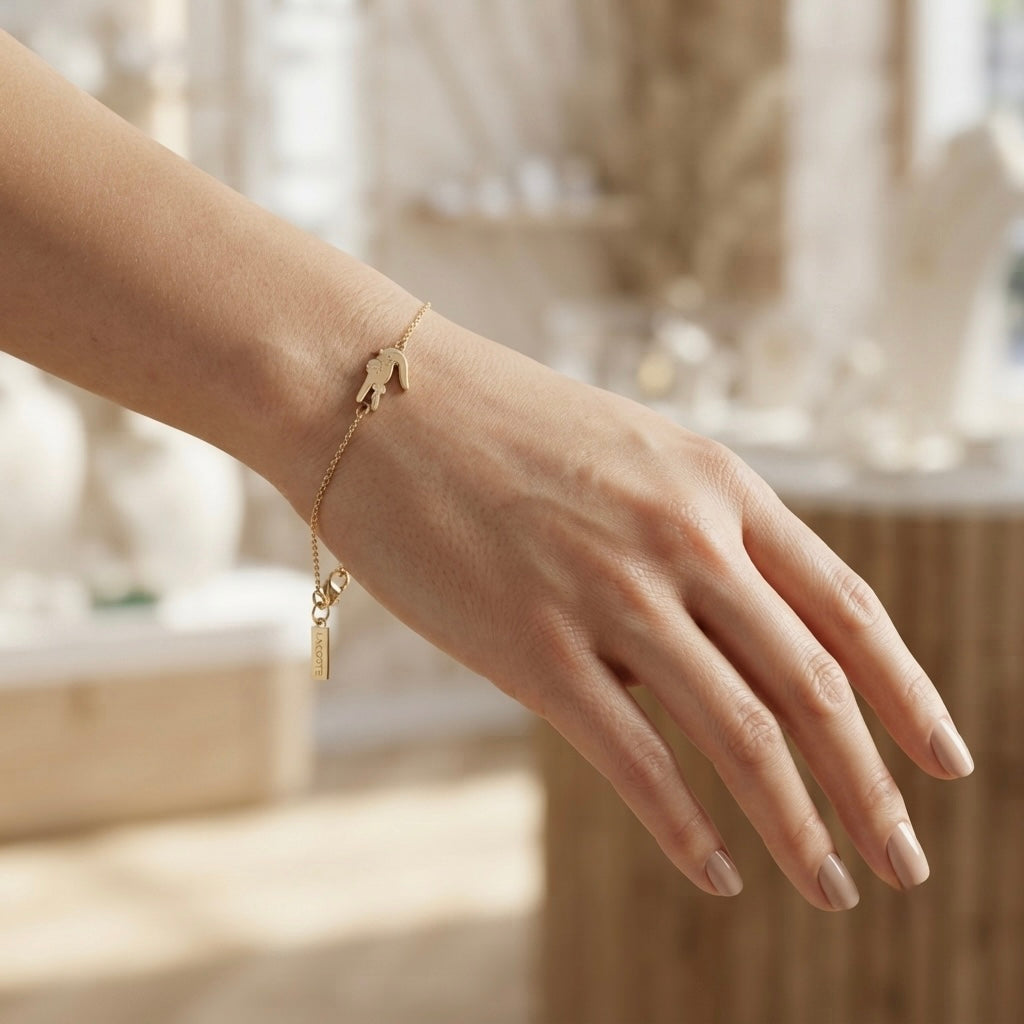 Bracelet Lacoste femme dore (boite)