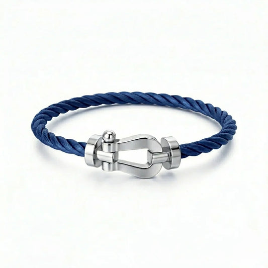 BRACELET CABLE BLUE ARGENTE ( FRAD)