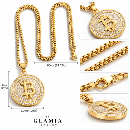 Chaîne bitcoin doré