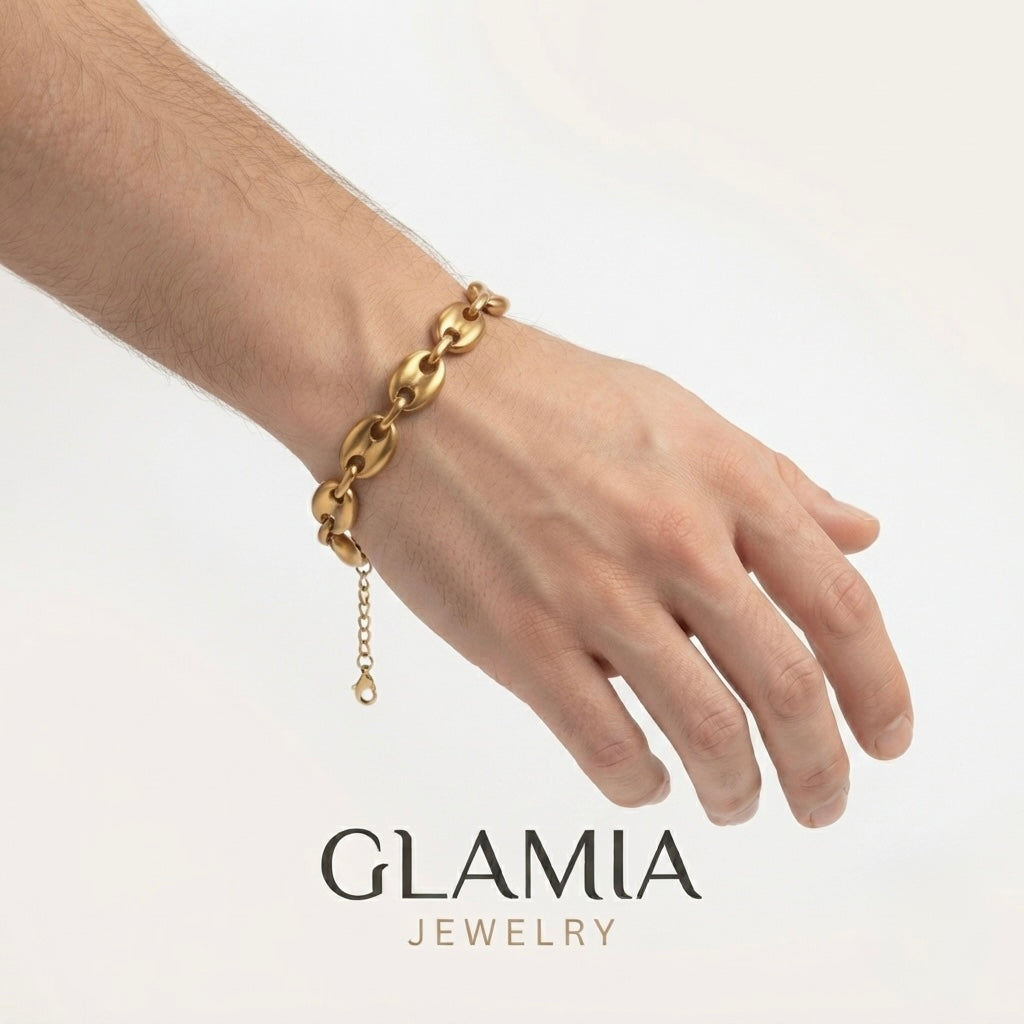 BRACELET GRAIN CAFÉ GROS