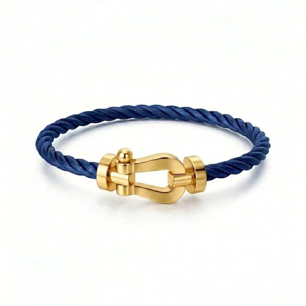 BRACELET CABLE BLUE DORE ( FRAD)
